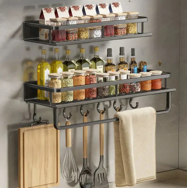 Modern Black Kitchen Shelf