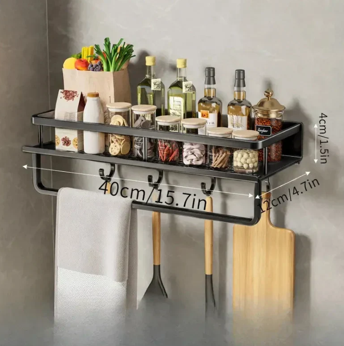 Modern Black Kitchen Shelf