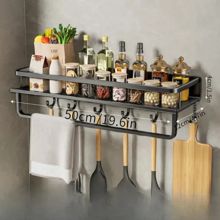 Modern Black Kitchen Shelf