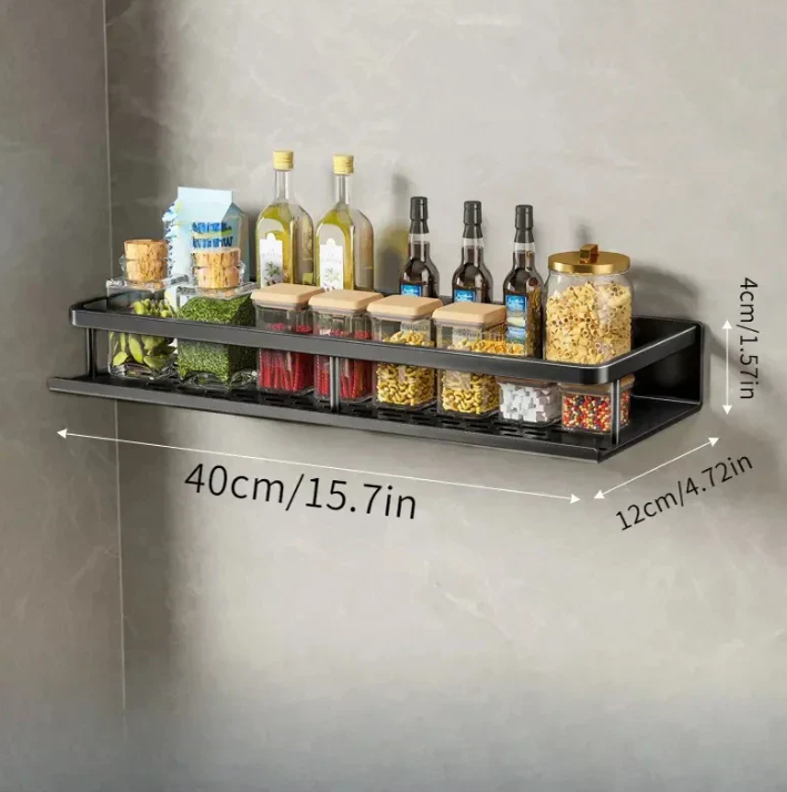 Modern Black Kitchen Shelf