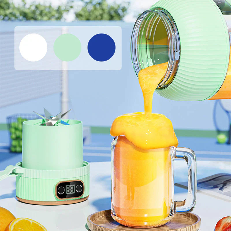 Portable Blender with Double Lid, USB Charging - For Smoothies, Food Storage