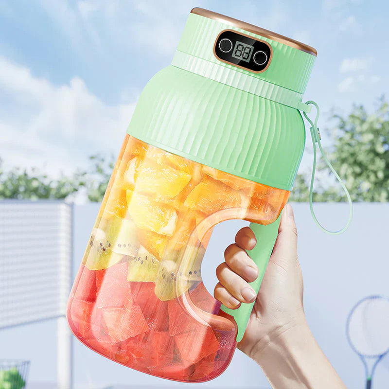 Portable Blender with Double Lid, USB Charging - For Smoothies, Food Storage